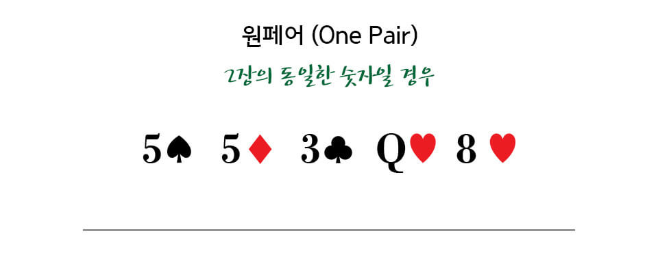 [포커 족보] 원페어 (One Pair)